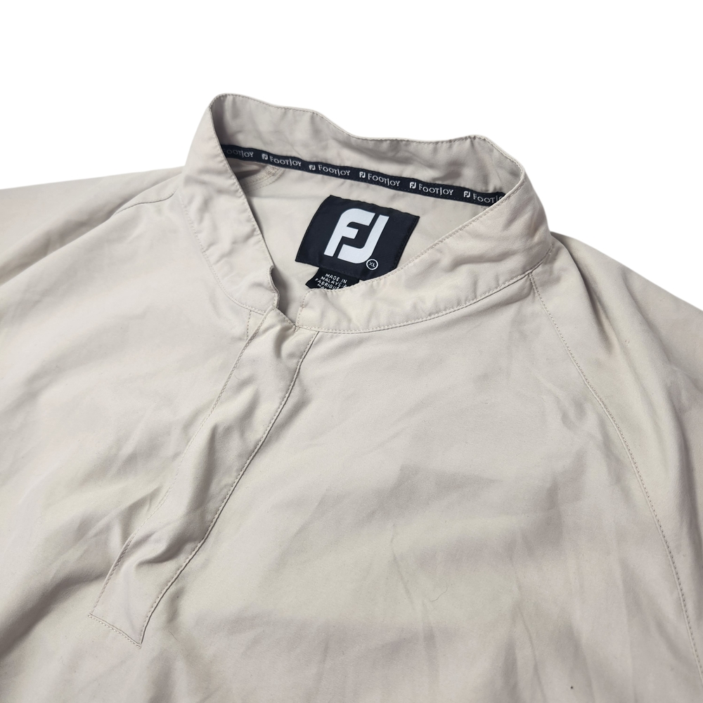 FootJoy Golf Windbreaker Pullover Jacket Men's XL Beige 1/4 Snap Windshirt - Picture 7 of 15